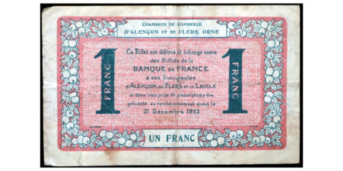 Alternative view of BILLETE; FRANCIA 1 FRANCO 1915