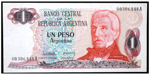 BILLETE; ARGENTINA 1 PESO ND (1983-84)