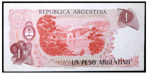 Alternative view of BILLETE; ARGENTINA 1 PESO ND (1983-84)