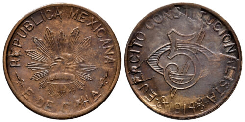 MEXICO 5 CENTAVOS 1914 REVOLUCION EN CHIGUAGUA