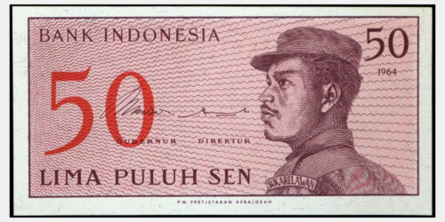 BILLETE; INDONESIA 50 SEN 1964