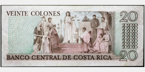 BILLETE; COSTA RICA 20 COLONES 1983 - Imagen 2