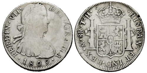 FERNANDO VII  8 REALES 1809 MEXICO TH
