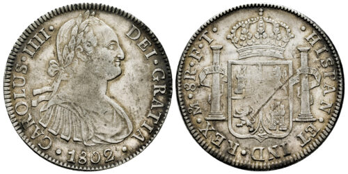 CARLOS IV  8 REALES 1802 MEXICO FT