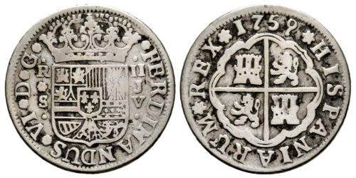 FERNANDO VI  2 REALES 1759 SEVILLA JV