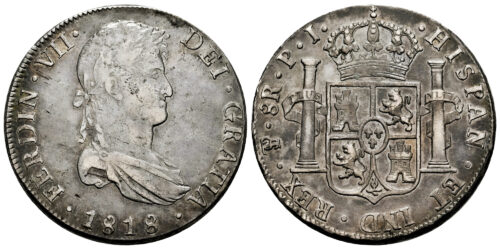 FERNANDO VII  8 REALES 1818 POTOSI PJ