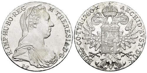 AUSTRIA  1THALER 1780 MARIA TERESA (RESTRIKE)