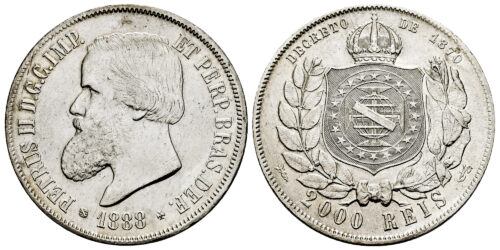 BRASIL 2000 REIS 1888 PEDRO II