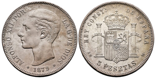 ALFONSO XII  5 PESETAS 1879