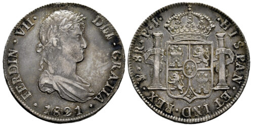 FERNANDO VII  8 REALES 1821 POTOSI PJ