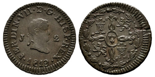 FERNANDO VII  2 MARAVEDIS 1819 JUBIA