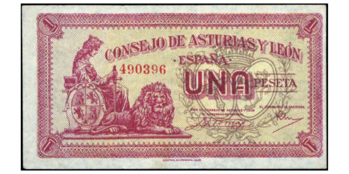 II REPUBLICA 1 PESETA 1937 ASTURIAS Y LEON