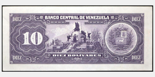 BILLETE; VENEZUELA 10 BOLIVARES 1992 - Imagen 2