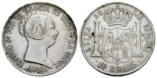 ISABEL II  10 REALES 1852 MADRID