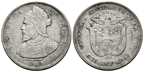 PANAMA 50 CENTESIMOS DE BALBOA 1904