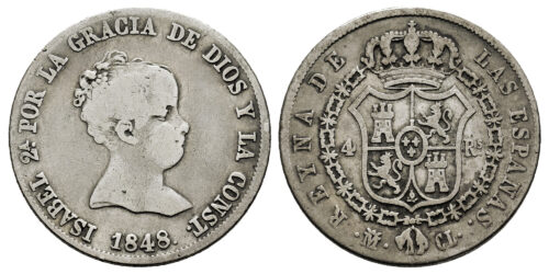 ISABEL II  4 REALES 1848 MADRID CL