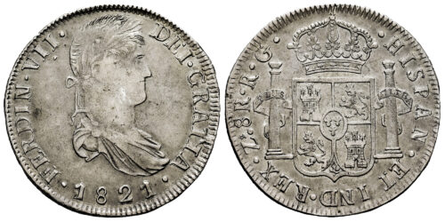 FERNANDO VII  8 REALES 1821 ZACATECAS RG