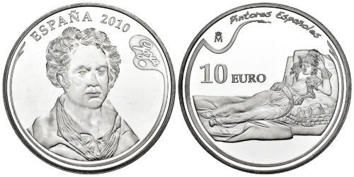 ESPAÑA 10 EUROS 2010 GOYA (LA MAJA VESTIDA)