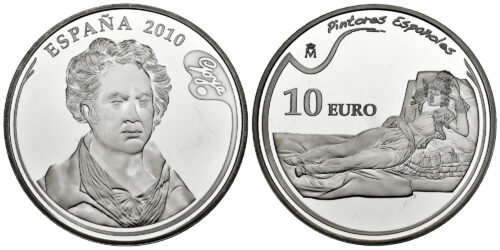 ESPAÑA 10 EUROS 2010 GOYA (LA MAJA VESTIDA)