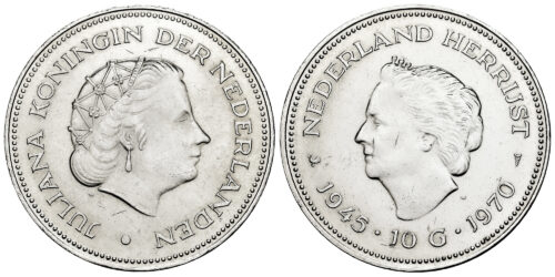 HOLANDA 10 GULDEN 1970 25 ANIVERSARIO DE LA LIBERACION