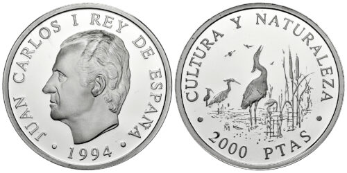 ESPAÑA 2000 PESETAS 1994 GARZAS IMPERIALES