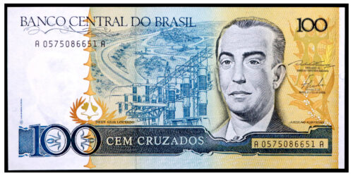 BILLETE; BRASIL 100 CRUZEIROS ND (1986)