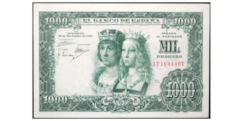 ESTADO ESPAÑOL 1000 PESETAS 1957 REYES CATOLICOS