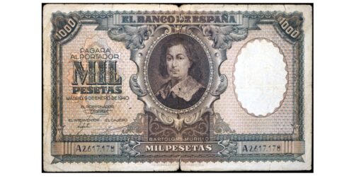 ESTADO ESPAÑOL 1000 PESETAS 1940 MURILLO
