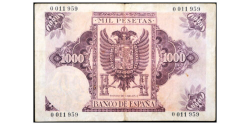 Alternative view of ESTADO ESPAÑOL 1000 PESETAS 1940 CARLOS I