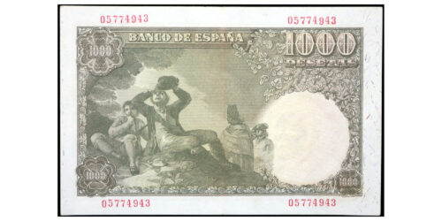 Alternative view of ESTADO ESPAÑOL 1000 PESETAS 1949 RAMON DE SANTILLAN