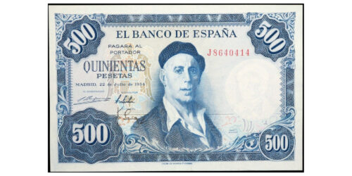 ESTADO ESPAÑOL 500 PESETAS 1954 ZULOAGA
