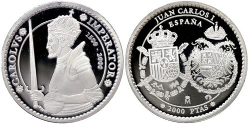 ESPAÑA 2000 PESETAS CARLOS I  BESANCON 2000