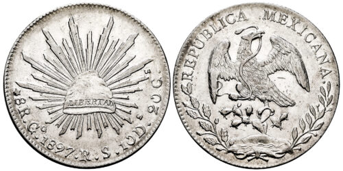 MEXICO 8 REALES 1897 RS GUANAJUATO