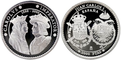 ESPAÑA 2000 PESETAS CARLOS I  DOÑA JUANA 2000