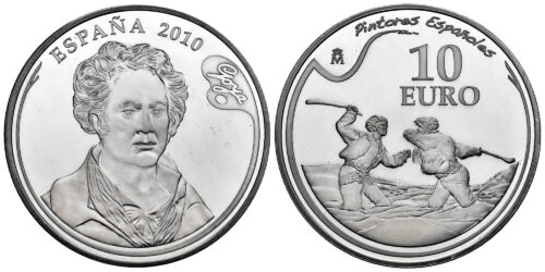 ESPAÑA 10 EUROS 2010 GOYA (DUELO A GARROTAZOS)