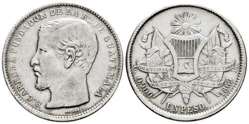 GUATEMALA 1 PESO 1869
