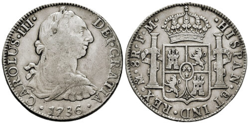 CARLOS III  8 REALES 1786 MEXICO FM
