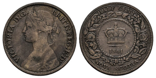 CANADA (NUEVA ESCOCIA) 1/2 CENT 1861 REINA VICTORIA