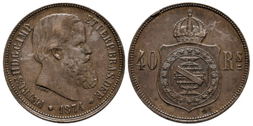 BRASIL 40 REIS 1874 PEDRO II
