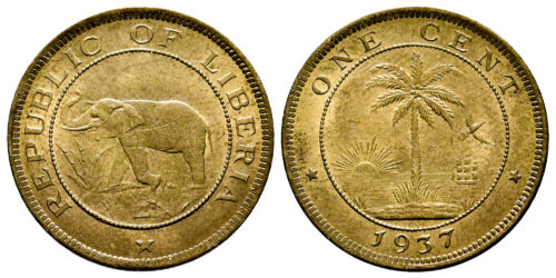 LIBERIA 1 CENT 1937