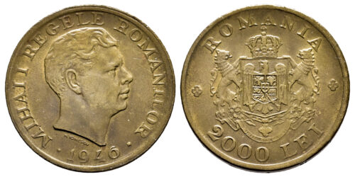 RUMANIA 2000 LEI 1946 MIHAIL I