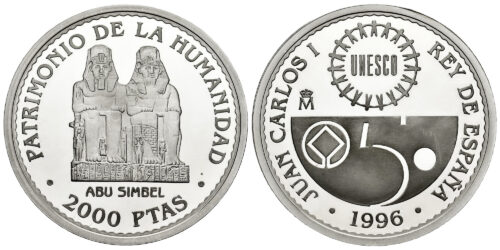ESPAÑA 2000 PESETAS UNESCO 1996 (ABU SIMBEL)
