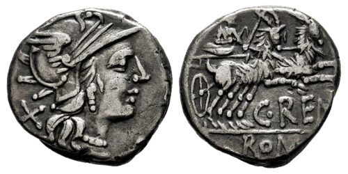 FAMILIA RENIA (DENARIO) 138 a.C.