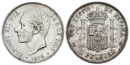 ALFONSO XII  2 PESETAS 1879
