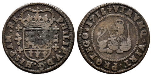 FELIPE V  2 MARAVEDIS 1718 VALENCIA