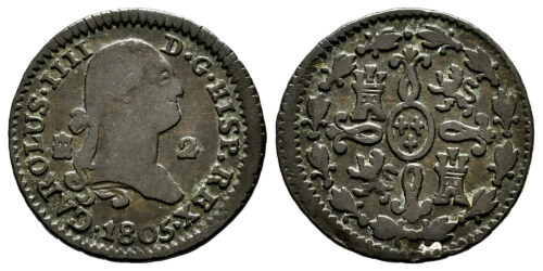 CARLOS IV  2 MARAVEDIS 1805 SEGOVIA