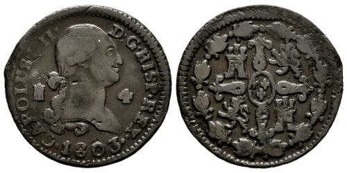 CARLOS IV  4 MARAVEDIS 1803 SEGOVIA
