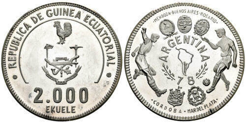 GUINEA ECUATORIAL 2000 EKUELE 1978 MUNDIAL DE ARGENTINA
