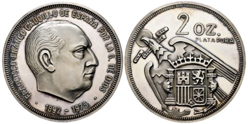 2 ONZAS (PLATA) FRANCISCO FRANCO 1892-1975