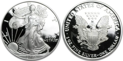 USA 1 DOLAR 2005 W AMERICAN EAGLE (PROOF)